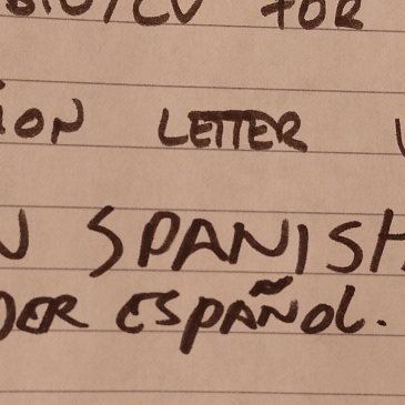 Item on to-do list: learn Spanish